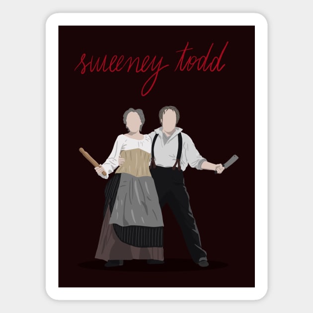 Sweeney Todd and Mrs. Lovett Magnet by byebyesally